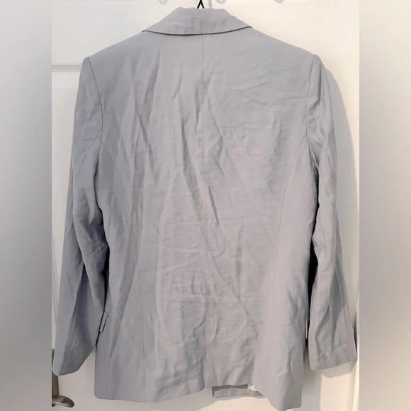 Yaya Women "hold on" blazer jacket pale blue gray work sleek street rare 34/ 02 - Picture 5 of 5